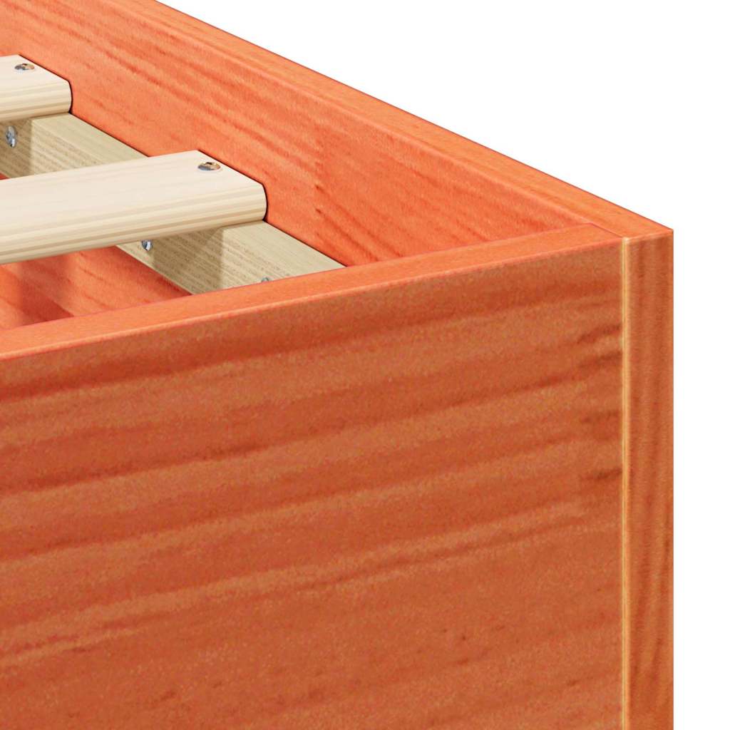 Bodenbettgestell Braun 180 x 200 cm Massivholz Kiefer